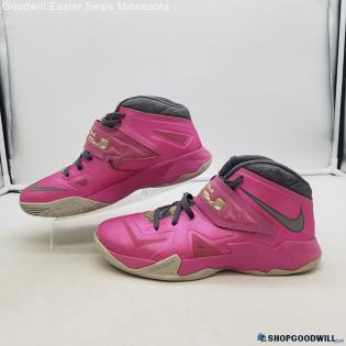 Nike Men's LeBron Zoom Soldier 7 Kay Yow Pink Synthetic Sneaker Sz 9.5