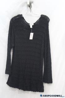 NWT Chico's Women's Black Mesh Dress - Size XL