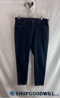 Michael Kors Women's Blue Dark Washed Ankle Skinny Jegging - Sz 12