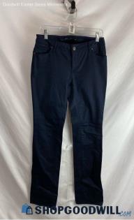 Zara Women's Navy Blue Ankle Straight Pants - Sz 6