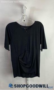 Athleta Women's Black Half Zip Polyester Shirt - Sz L