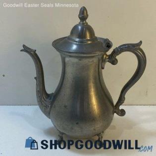 Preismen Pewter Vintage Metal Footed Teapot/Kettle