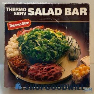 Thermo Serv Rotating Plastic Salad Bar W/ Storage Lids