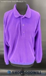 Golfleece Women's LS Purple Fleece shirt - Sz M