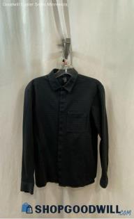 Lululemon Men's Black Textured Lightweight Button Up Shirt - Sz S