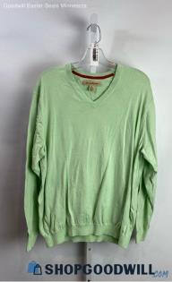 Tommy Bahama Men's Green V-Neck Sweater - Sz L