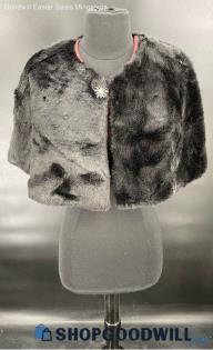 Women's Black Faux fur stole