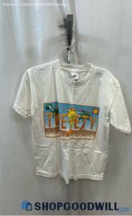 Warner Bros Women's VTG White Tweety Bird Florida Graphic T-shirt - Sz L