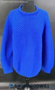 Royal Blue Knit LS sweater