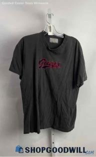 GUESS Women's Gray/Red Embroidered Logo VTG T-shirt - Sz XL