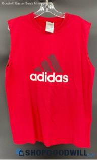 Adidas Logo Men's Sleeveless Red by Adidas - Sz L