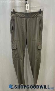 Athleta Women's Light Taupe Pull On Zipper Pocket Tech Cargo Pants - Sz 4