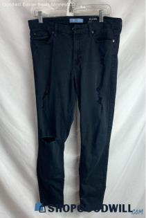 7 For All Mankind Women's Black Twill Skinny Ankle Jeans - Sz 27