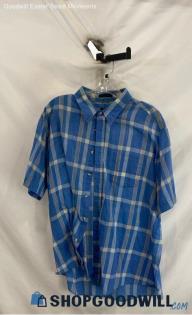 Gentlemen Row VTG Men's Blue/White Plaid Button Up Shirt - Sz XL