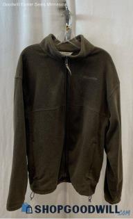 Columbia Men's Taupe Fleece Lightweight Zip Up Sweatshirt - Sz XL