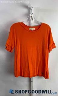 Michael Kors Women's Orange Short Sleeve T-shirt - Sz L