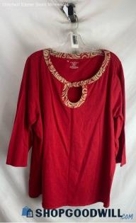 Lane Bryant Women's Red Long Sleeve Blouse - Sz 26/28