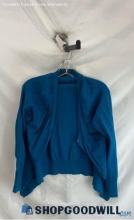 Lane Bryant Women's Blue Open Crop Cardigan - Sz 14/16