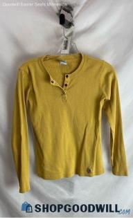 Carhartt Women's Yellow Long Sleeve Shirt - Sz S