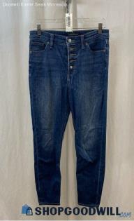 Lucky Brand Women's Weathered Blue Medium Washed Button Fly Skinny Jeans - Sz 6