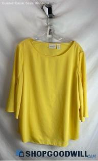 Chico's Women's Bright Yellow Blouse - Sz L