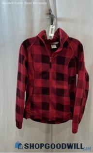 Columbia Women's Red/Black Plaid Polyester Jacket - Sz M