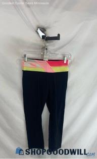 Lululemon Women's Black/Pink Active Capri Leggings - Sz 4