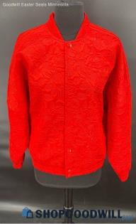 Adidas Women's Bright Red Quilted jacket - Sz L