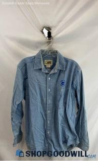 Bulluck & Hayes Men's Blue Twin City Optical Cotton Button Up - Sz L