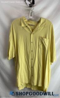 Tommy Bahama Women's Yellow Button Up - Sz XL