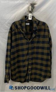 Columbia Men's Dark Green Plaid Flannel - Sz XL