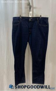 Michael Kors Men's Blue Dark Washed Wide Leg Straight Jeans - Sz 40x32