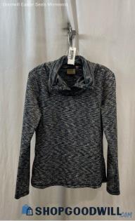 Athleta Women's Black/White/Gray Polyester Long Sleeve - Sz S