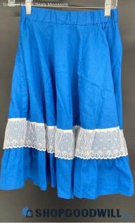 Jeri Bee Blue Square Dance skirt - Sz M