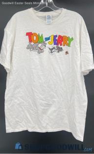 Tom & Jerry Cartoon T-Shirt by Delta Pro Weight - Sz XL