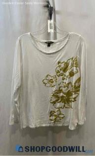 Tommy Bahama Women's White Floral Sweatshirt - Sz XL