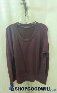 Athleta Women's Burgundy Scoop Neck Sweater - Sz L