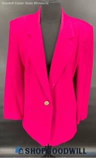 Sag Harbor Women's Fuchsia Wool Blazer - Sz 10