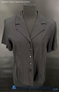 AGB Byer California Women's Black Dress shirt w/Button front - Sz M