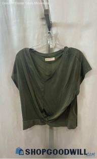 Lucky Brand Women's Sage Green Front Twist T-shirt - Sz M