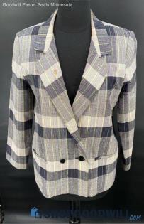 Wyndham Collection Women's Plaid Pattern blazer - Sz 10