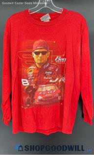 Winners Circle Men's Red LS Dale Earnhardt, Jr shirt - Sz M