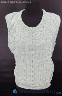 Campus Women's Mint Green Knit vest - Sz M