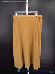 Vintage Bedford Fair Women's Tan Midi Skirt SZ 18