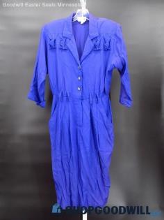 Vintage Scarlett Women's Cobalt Button Front Dress Size 5/6