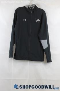 Under Armour Men's Black/Gray Minnesota Wild logo Windbreaker Jacket SZ S