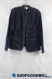 Coldwater Creek Women's Dark Blue Denim Jacket SZ 12