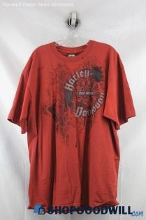 Harley-Davidson Mens Red Graphic Tee Sz 2XL