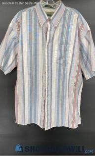 Men's Vertical Stripe SS Shirt by Loafers by Reed St. James - Sz XL