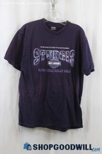 Harley Davidson Men's Purple Logo Graphic T-Shirt SZ L